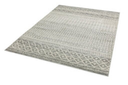 Grey Abstract Geometric Shaggy Modern Easy To Clean Rug For Dining Room-120Cm X 170Cm - thumbnail 2