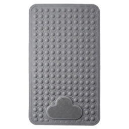 Shopnbits Comfortgrip Asm01 Grey Extra Large 60X90Cm Pvc Anti Slip Bath And Shower Mat With Suction Cups And Foot Scrubber
