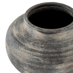 Hill Interiors Marra Squat Vase - Ceramic - L36 X W36 X H27 Cm - Black - thumbnail 2