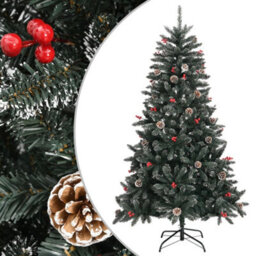 Berkfield Artificial Christmas Tree With Stand Green 150 Cm Pvc - thumbnail 1