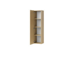 Arte Compact Oak Gaya Floating Cabinets H1380mm W340mm D300mm - Modern Set Of Two With Shelves - thumbnail 2