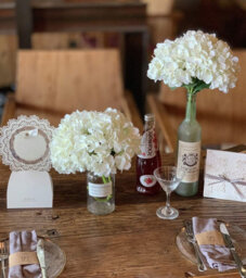 White Artificial Flowers, 5 Pieces Of Artificial Hydrangea, Artificial Flower Decoration, Wedding Decoration - thumbnail 3