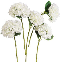 White Artificial Flowers, 5 Pieces Of Artificial Hydrangea, Artificial Flower Decoration, Wedding Decoration - thumbnail 1