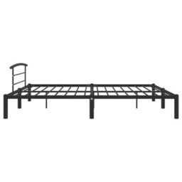 284661 Vidaxl Bed Frame Without Mattress Black Metal 180X200 Cm Super King - thumbnail 4