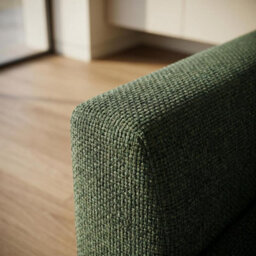 Abakus Direct Tokyo Corner Sofa In Olive Green Brushed Tweed Fabric With Deep Seat And Plush Cushioning - thumbnail 3