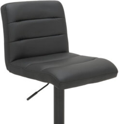 Lamboro Luscious Deluxe Kitchen Bar Stool, Matt Black Footrest & Base, Adjustable Swivel Gas Lift, Breakfast Bar & Home Barstool, Black - thumbnail 7