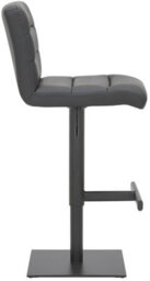 Lamboro Luscious Deluxe Kitchen Bar Stool, Matt Black Footrest & Base, Adjustable Swivel Gas Lift, Breakfast Bar & Home Barstool, Black - thumbnail 2