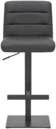 Lamboro Luscious Deluxe Kitchen Bar Stool, Matt Black Footrest & Base, Adjustable Swivel Gas Lift, Breakfast Bar & Home Barstool, Black - thumbnail 3