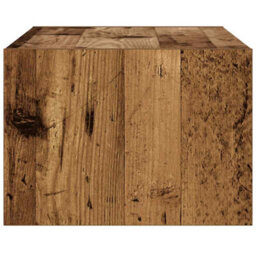 Berkfield Tv Cabinet With Led Lights Old Wood 75X35.5X25 Cm - thumbnail 8