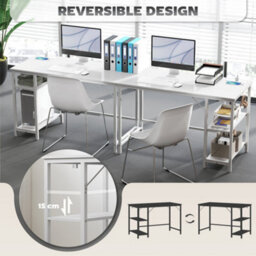 Wyld Haus Vima 120Cm White Home Office Desk With Integrated Power Sockets And Usb Ports - thumbnail 6