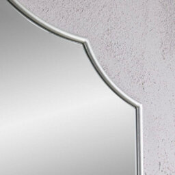 The Online Mirror Shop Overmantel Mirror Arcus Arched Shaped With Silver Metal Frame - H 71Cm X W 94Cm X D 1.5Cm For Living Room, Dining Room - thumbnail 3
