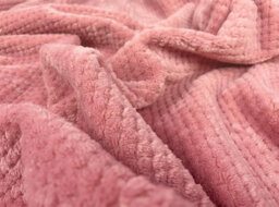 Waffle Flannel Fleece Throw Blanket Soft Warm Sofa Bed Travel (Blush Pink, Single) - Pack Of 2 - thumbnail 3