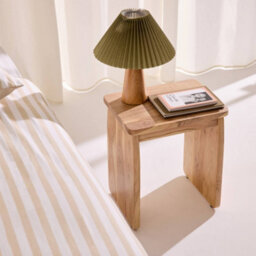 Sweeek - Set Of 2 Exotic Bedside Tables, Side Tables Acacia Wood Natural 40X30X45 Cm - Asha - thumbnail 4