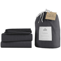 panda London Bamboo & French Linen Complete Bedding Set Slate Grey