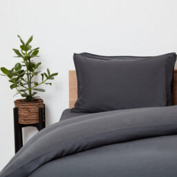 panda London Bamboo & French Linen Complete Bedding Set Slate Grey - thumbnail 3