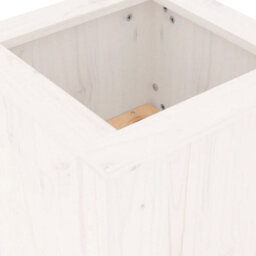 Berkfield Planter Bench White 184.5X39.5X56.5 Cm Solid Wood Pine - thumbnail 7