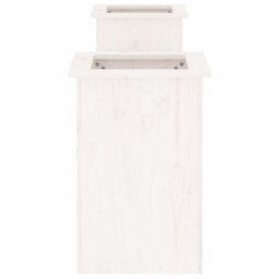 Berkfield Planter Bench White 184.5X39.5X56.5 Cm Solid Wood Pine - thumbnail 5