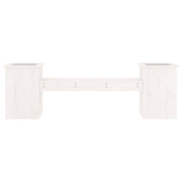 Berkfield Planter Bench White 184.5X39.5X56.5 Cm Solid Wood Pine - thumbnail 4