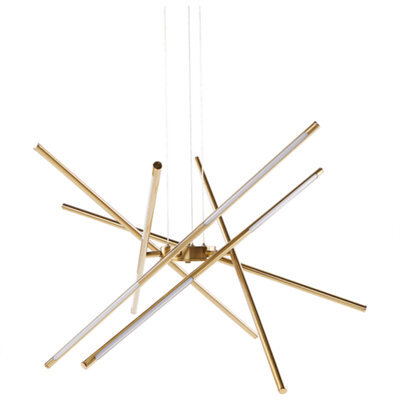 Wyld And Coco Aurora Gold Geometric Led Pendant With Remote Dimmer, W80 X D80 X H100Cm, Integrated Led - image 1