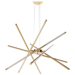 Wyld And Coco Aurora Gold Geometric Led Pendant With Remote Dimmer, W80 X D80 X H100Cm, Integrated Led - thumbnail 5