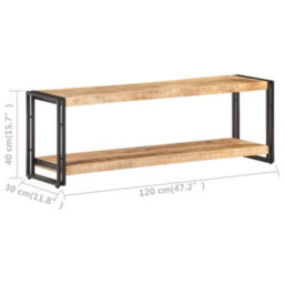 Berkfield Tv Cabinet 120X30X40 Cm Rough Mango Wood - thumbnail 6