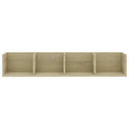 Berkfield Cd Wall Shelf Sonoma Oak 100X18X18 Cm Engineered Wood - thumbnail 4