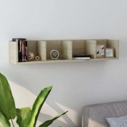 Berkfield Cd Wall Shelf Sonoma Oak 100X18X18 Cm Engineered Wood