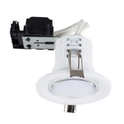 Valuelights Downlight Fire Rated White Ceiling Light Fitting 20 Pack With Warm White Bulbs - thumbnail 1