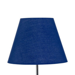 First Choice Lighting Navy Blue Cotton 20Cm Diameter Tapered Fabric Lamp Shade - thumbnail 2