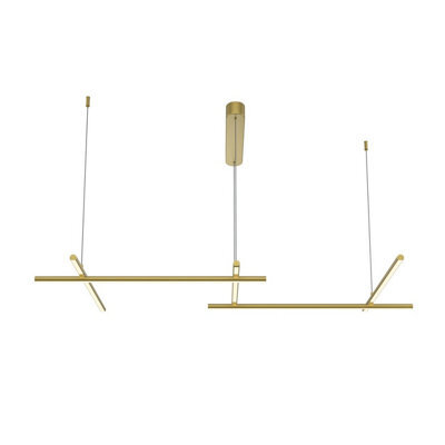 Luminosa Lighting Luminosa Radiance Modern 121Cm Bar Pendant Ceiling Light Gold 3000K 2150Lm White Shade - image 1