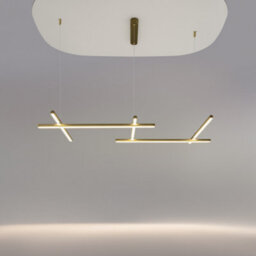 Luminosa Lighting Luminosa Radiance Modern 121Cm Bar Pendant Ceiling Light Gold 3000K 2150Lm White Shade - thumbnail 2