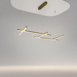Luminosa Lighting Luminosa Radiance Modern 121Cm Bar Pendant Ceiling Light Gold 3000K 2150Lm White Shade - thumbnail 3