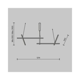 Luminosa Lighting Luminosa Radiance Modern 121Cm Bar Pendant Ceiling Light Gold 3000K 2150Lm White Shade - thumbnail 4