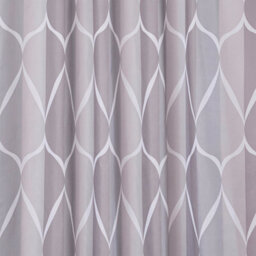 Neel Blue Lattice Grey Polyester Shower Curtain, Water-Resistant Bathroom Curtain With 12 Hooks - 180X180Cm - thumbnail 7