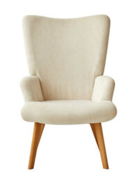 Nordlys Solid Wood And Beige Corduroy Lounge Chair Modern Design Style Living Room - thumbnail 8