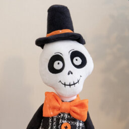 Samuel Alexander 60Cm Mr Bones Seated Halloween Decoration With Dangly Legs - thumbnail 4