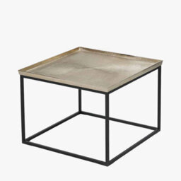 Pacific Lifestyle Franklin Gold Cast And Black Metal Coffee Table - thumbnail 3