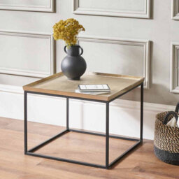 Pacific Lifestyle Franklin Gold Cast And Black Metal Coffee Table
