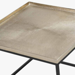 Pacific Lifestyle Franklin Gold Cast And Black Metal Coffee Table - thumbnail 4