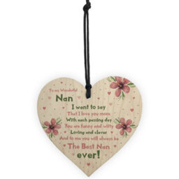 Red Ocean Special Gift For Nan Wooden Heart Nan Birthday Gift Grandparent Plaque Love Sign Keepsake - thumbnail 5