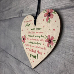 Red Ocean Special Gift For Nan Wooden Heart Nan Birthday Gift Grandparent Plaque Love Sign Keepsake - thumbnail 7