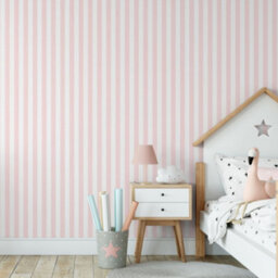 Grandeco Candy Stripe Nursery Textured Wallpaper Pink - thumbnail 2