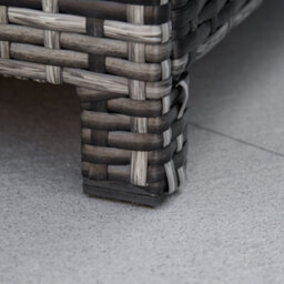 Wyld Haus Kadone Halu Rattan-Style Grey Square Outdoor Footstool With Cushioned Top, L50 X D50 X H35Cm - thumbnail 9
