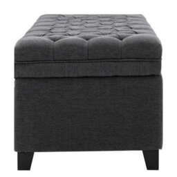 Ottoman Pouffe Storage Box Hallway Shoes Footstool 2 Seater Bench Padded Seat - thumbnail 4