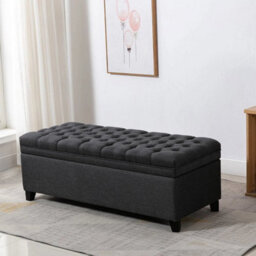 Ottoman Pouffe Storage Box Hallway Shoes Footstool 2 Seater Bench Padded Seat - thumbnail 5