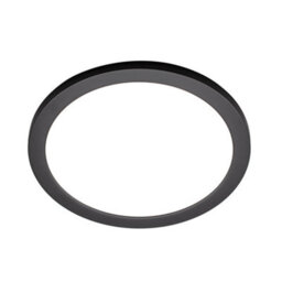 Litecraft Darly Satin Black 1 Lamp Modern Bathroom 24W Led Flush Ceiling Light - thumbnail 2