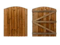 Arbor Garden Solutions Featheredge Arch Top , Wooden Garden And Side Gate (V3)(H-600, W-1575, Brown Finish) - thumbnail 2