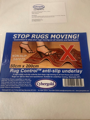 eXtreme Cybergold Rug Control Anti Slip Underlay - Stop Rug/runner Movement - 50 X 200Cm