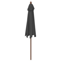 Walplus Garden Parasol With Wooden Pole Anthracite 299X240 Cm - thumbnail 5