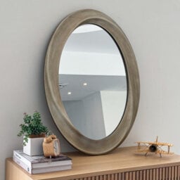 Artloge 60X80Cm Swirl Wall Mirror Streamlined Oval Accent Mirror Farmhouse Nautical Decor - thumbnail 5